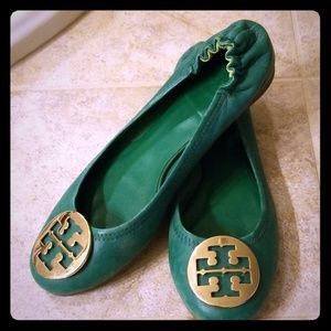 Tory Burch Reva flats / Kelly Green / Grass Green